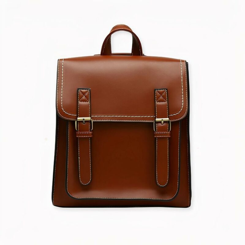 Een tas in vintage stijl die op de rug of over de schouder gedragen kan worden. Een ruim hoofdvak met een klein vakje met ritssluiting binnenin en een voorvak zodat u alles wat u nodig heeft mee kunt nemen, waar u ook naartoe gaat, in stijl! De satchelrugzak in vintage stijl is een kwaliteitsproduct dat een vleugje elegantie en verfijning aan uw look toevoegt. Het unieke ontwerp en de stijlvolle look maken het een onmisbaar accessoire voor elke dag.
