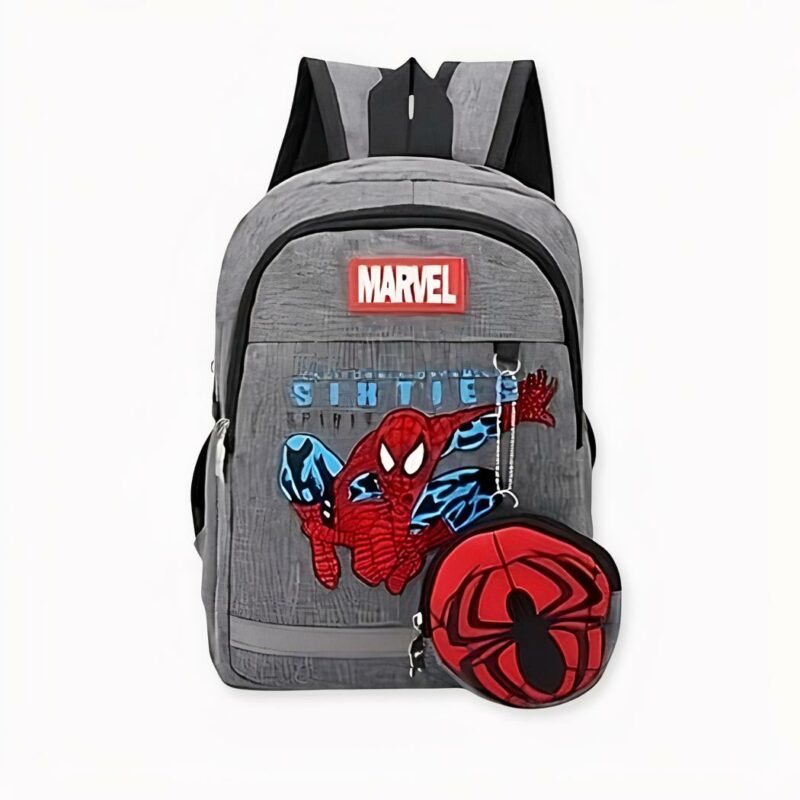 Spiderman denim rugzak - Grijs - Schoolrugzak Rugzak