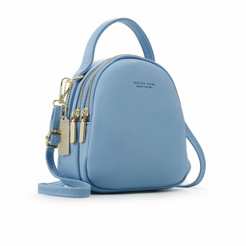 Kleine multi-ritsrugzak voor dames - Blauw - Rugzakken Rugzakken