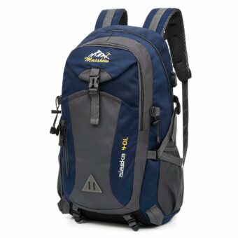 Wandelrugzak met USB-poort - Donkerblauw - Wandelrugzak Rugzak