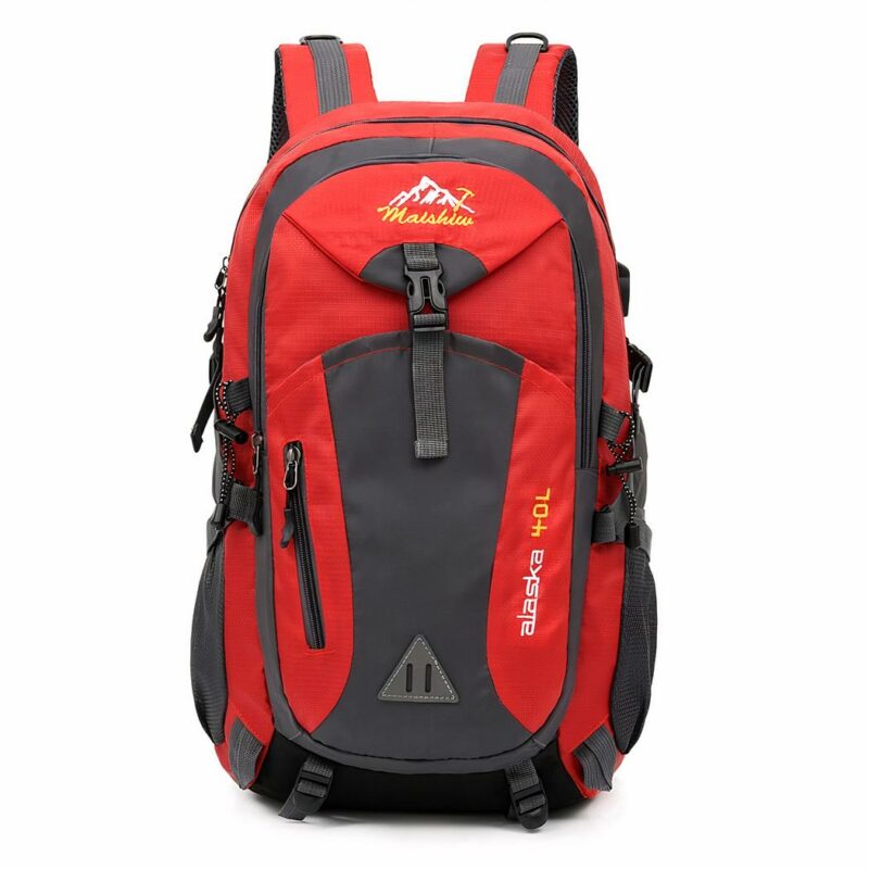Wandelrugzak met USB-poort - Rood - Rugzak Wandelrugzak