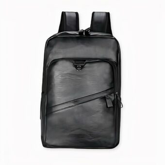 Leren computer rugzak - Zwart - Rugzak Laptop rugzak