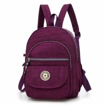 Kleine nylon rugzak - Paars - Rugzak Schoolrugzak