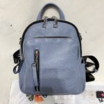 Kleine leren rugzak - Blauw - Handtas Rugzak