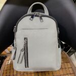Kleine leren rugzak - Grijs - Bagage handtas