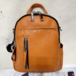 Kleine leren rugzak - Oranje - Bagage handtas