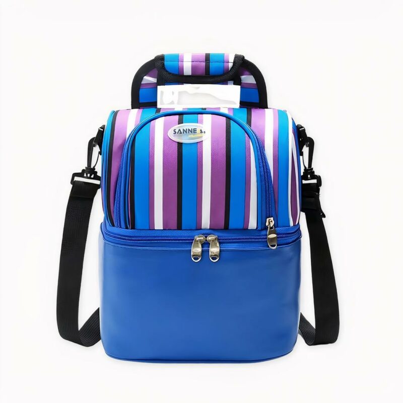 Ontdek deze mooie, eenvoudige en praktische schoudertas die speciaal ontworpen is om uw eten in op te bergen en te vervoeren tijdens een picknick of wandeling. Deze isothermische tas is voorzien van een dubbele laag en houdt uw eten en drinken vers.