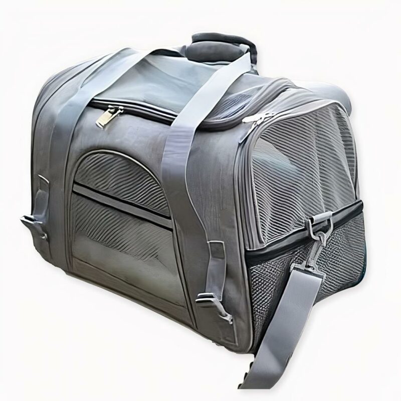 Sac_Ã _dos_de_voyage_en_maille_pour_animaux_2 Rugzak van gaas voor huisdieren - Lichtgrijs, S - Hond Kat