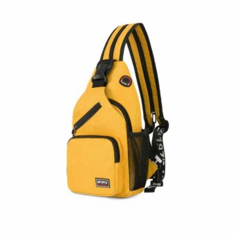 Kleine borsttas voor dames - Geel - Schoudertas Tas