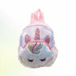 Eenhoornrugzak met glitters voor kinderen - Zilver - Kinderrugzak Rugzak