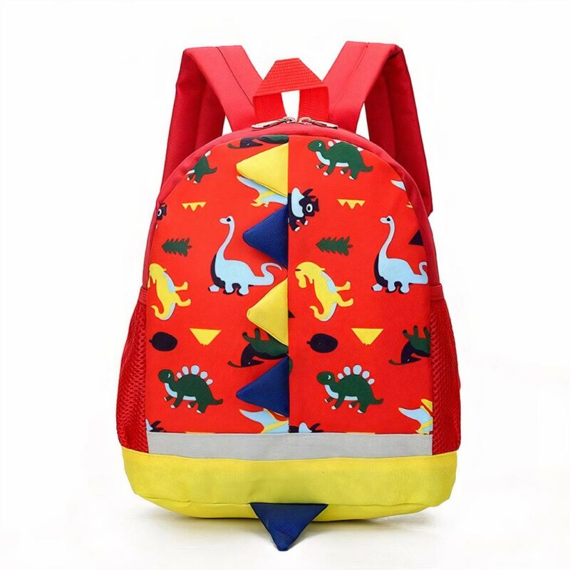 Kinderrugzak met dinosaurusprint - Rood - Schoolrugzak Rugzak