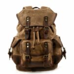 Vintage satchel rugzak - Camel - Rugzak