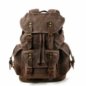 Vintage rugzak - Bruin - Leren rugzak