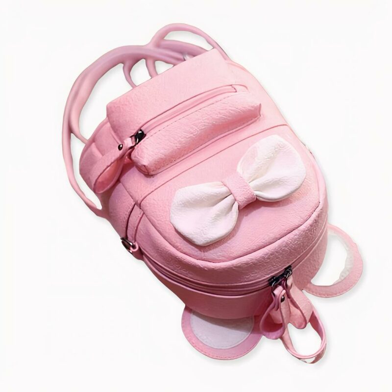 Minirugzak met strik voor meisje - Roze - Schoolrugzak Rugzak. Goede kwaliteit en gemakkelijk te gebruiken.