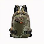 Compacte en stijlvolle herenrugzak - Militair groen - Schoudertas Tas