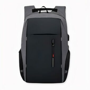 Casual rugzak met USB-oplader - Grijs - Laptop rugzak Rugzak