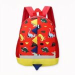 Kinderrugzak met dinosaurusprint - Rood - Schoolrugzak Rugzak