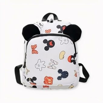 Kinderrugzak met Mickey-print - Wit - Schoolrugzak Meisjesrugzak