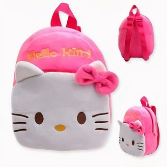 Hello Kitty pluche rugzak voor kinderen - Donker roze - Schoolrugzak Rugzak voor kinderen