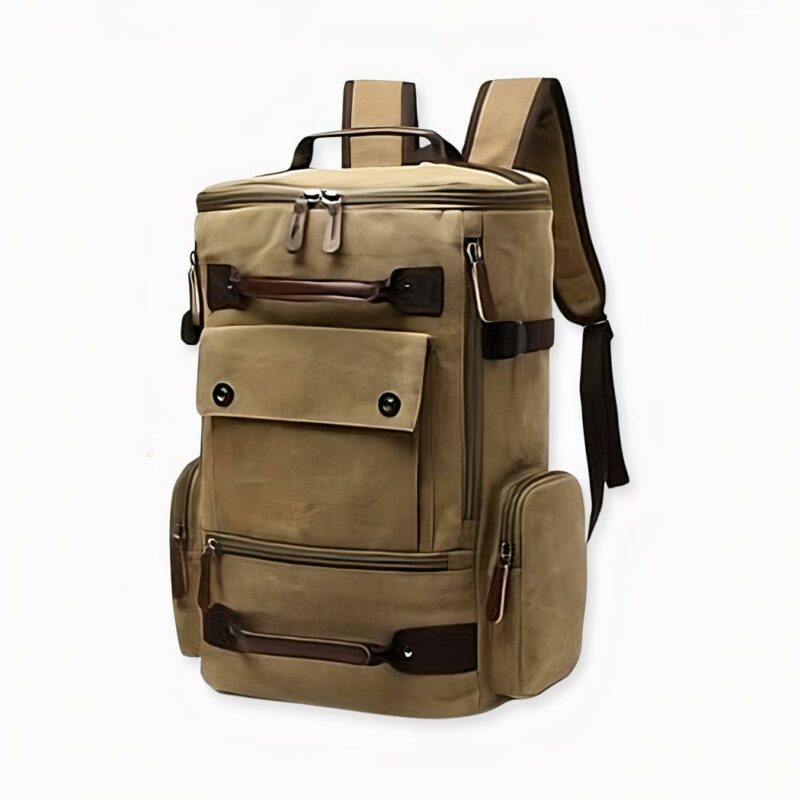 Vintage grote rugzak - Khaki - Wandelrugzak Rugzak