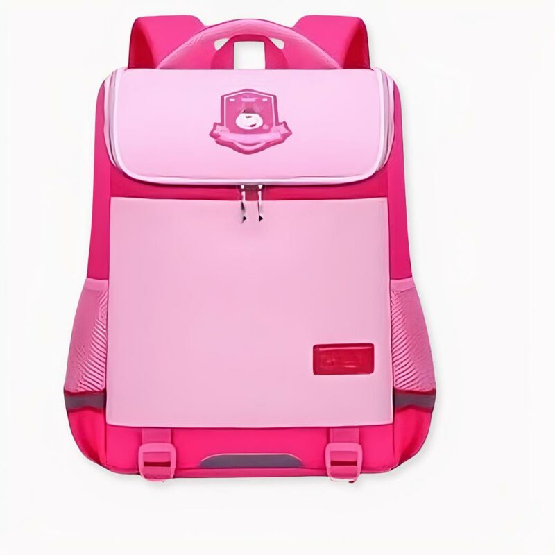 Waterdichte schooltas voor kinderen in roze. Goede kwaliteit en zeer modieus.