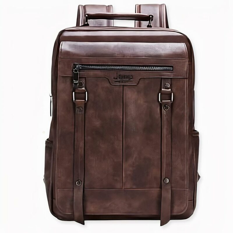 Grote Leren Computertas - Bruin - Jeep Handtas
