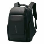 Grote zwarte PVC reisrugzak - Rugzak Laptop rugzak