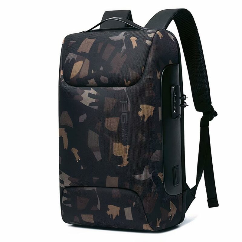 Waterdichte en duurzame moderne rugzak - Militair zwart - Laptop rugzak Rugzak