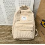 Rugzak in corduroy voor dames - Beige - Schoolrugzak Rugzak