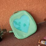 Kinderrugzak met transparant hartpatroon - Groen - Ita-sac rugzak