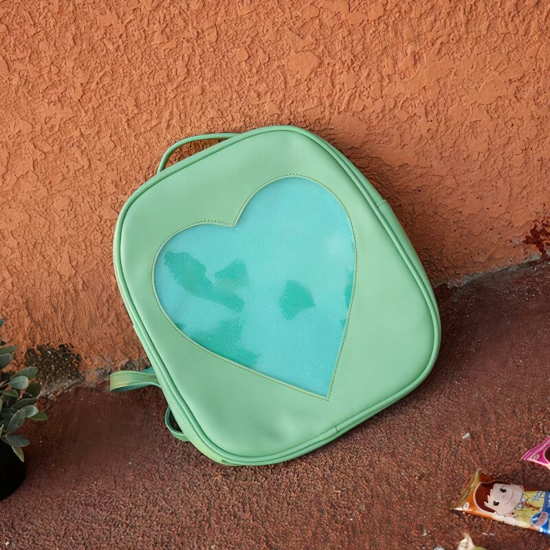 Kinderrugzak met transparant hartpatroon - Groen - Ita-sac rugzak