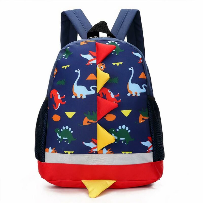 Kinderrugzak met dinosaurusprint - Blauw - Kinderrugzak Schoolrugzak