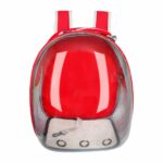Transparante ruimtecapsule rugzak voor katten - Rood - Sphynx kat hond