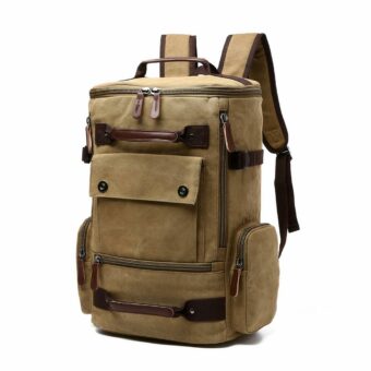 Vintage grote rugzak - Khaki - Wandelrugzak Rugzak