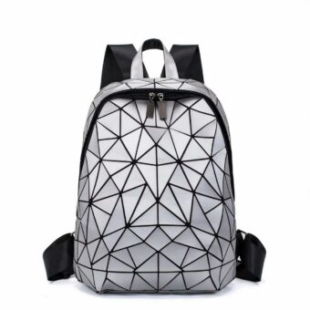 Dames rugzak met geometrisch hologram patroon