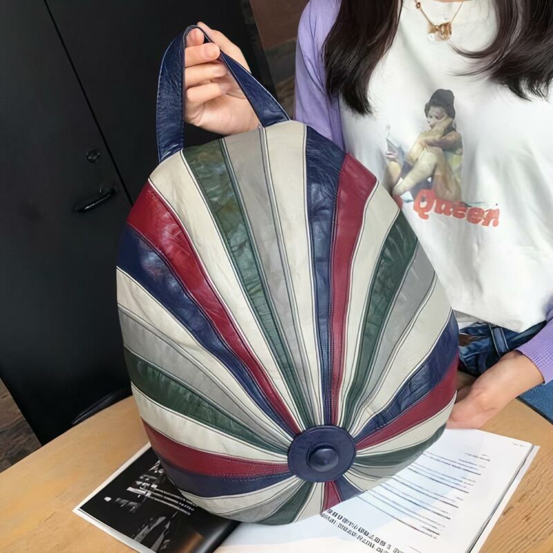 Ronde vintage rugzak - Multicolour - Rugzak Tas