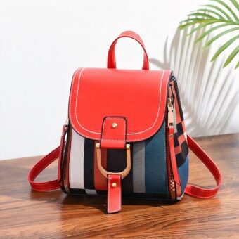 Vintage meerkleurige rugzak - Rood - Rugzakken Handtassen