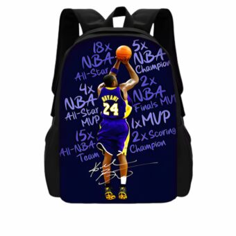 Sportieve basketbalrugzak met Kobe Bryant ontwerp