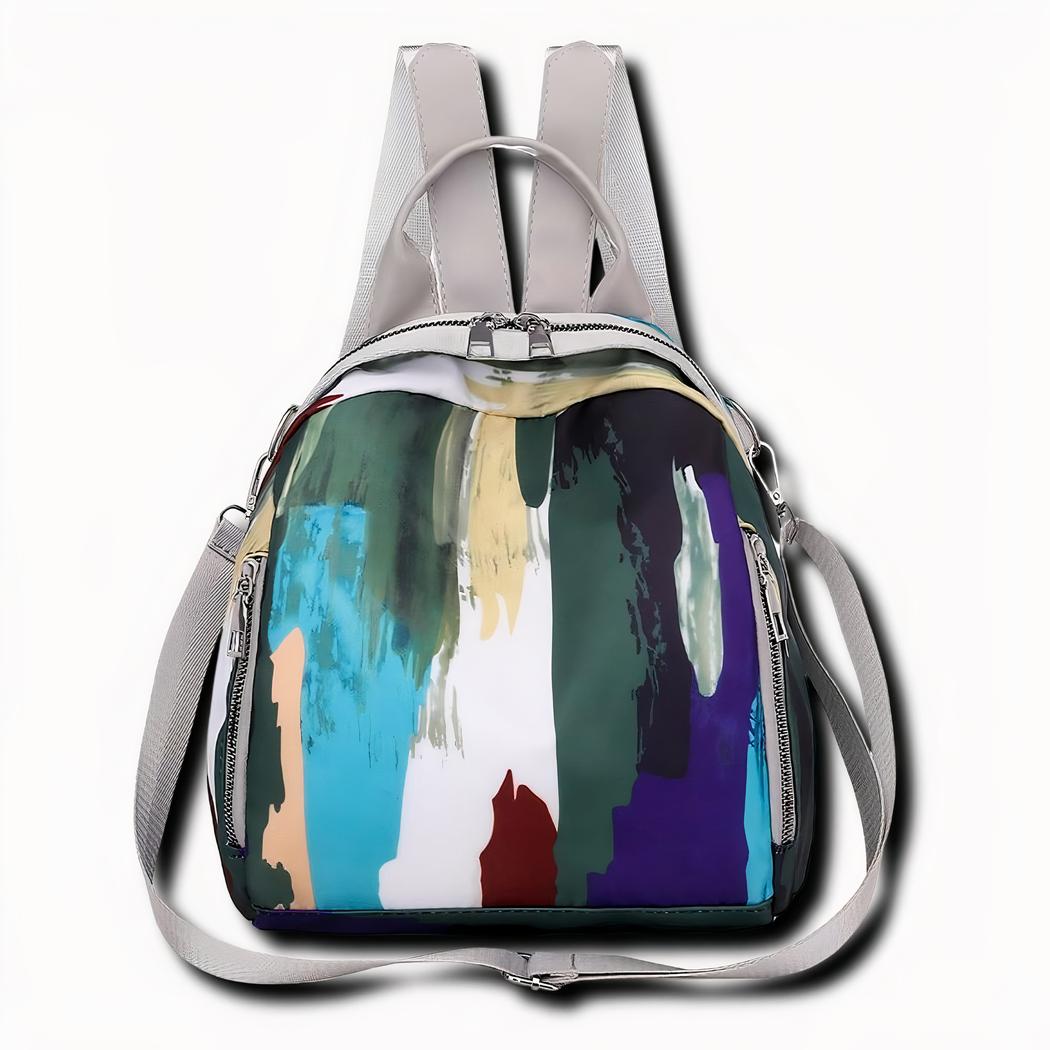 Deze inkjetrugzak voor dames is het perfecte accessoire voor fashionista's die van felle kleuren en originele prints houden.