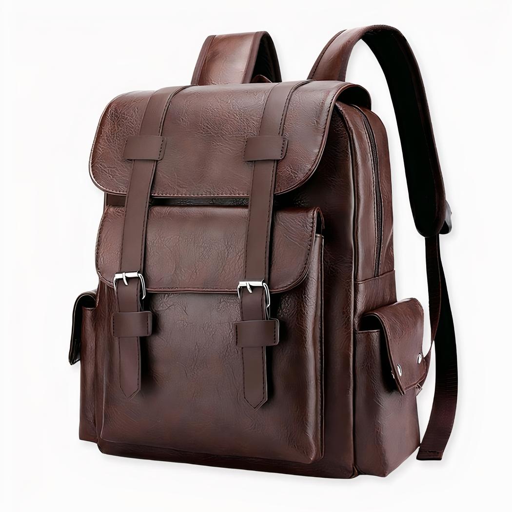 Deze unisex PU-leren rugzak is perfect voor mannen en vrouwen die een casual look willen.