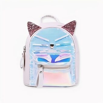 Glitter kattenrugzak voor school in twee modieuze kleuren, goede kwaliteit en zeer modieus.