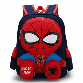 Zachte rode en blauwe Spider-Man rugzak met witte achtergrond
