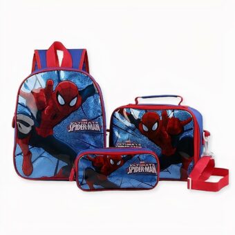 Spider-man 3-delige schooltassenset - Schoolrugzak Kinderrugzak