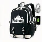 Fortnite rugzak met USB-lader - Jin BTS, zwart. Goede kwaliteit en zeer trendy.