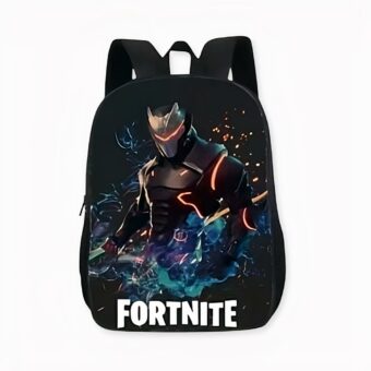 Zwart met oranje Fortnite heldenrugzak, goede kwaliteit en zeer modieus.