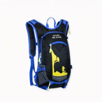 18l waterdichte rugzak voor skiën en wintersport in blauw op een lichtgrijze achtergrond.