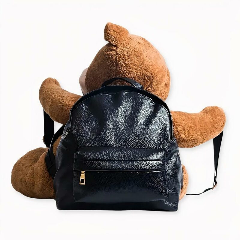 Bruine teddy rugzak, goede kwaliteit en erg trendy.