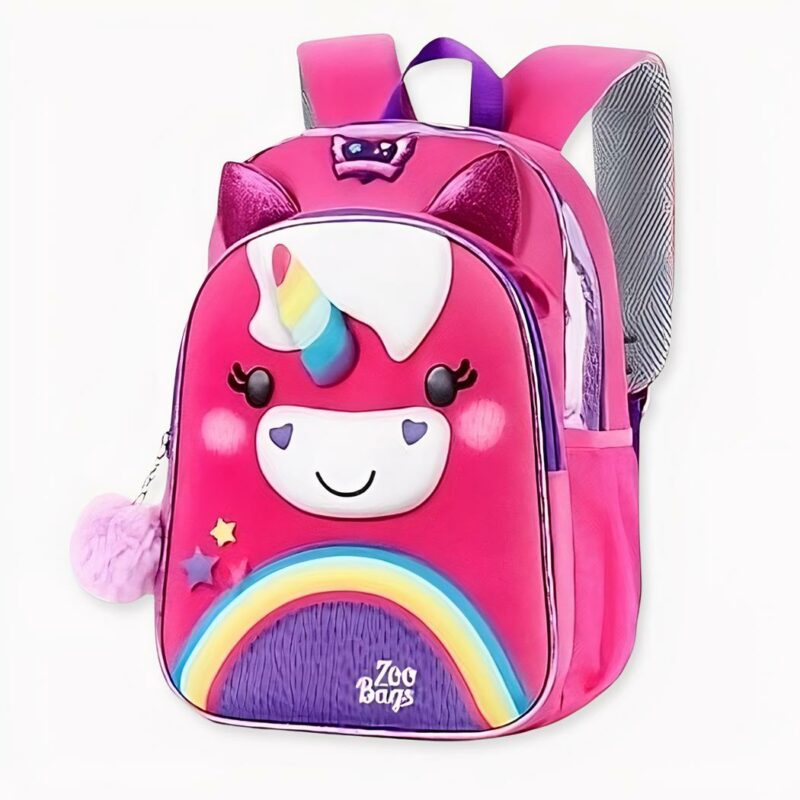 Mini_sac_Ã _dos_licorne_multicolore_pour_filles_2 Een prachtige eenhoorn minirugzak voor roze en paarse meisjes. Goede prestaties en een geweldige stijl.