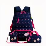 Set van 03 strips met strikmotief en blauwe sluiting met roze stippen en veters. Gemakkelijk te gebruiken en zeer praktisch.