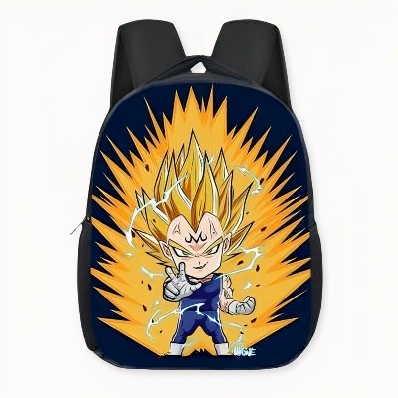 Dragon Ball Z Majin Vegeta rugzak, oranje motief. Geweldige prestatie en geweldige stijl.